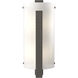 Forged Vertical Bar 2 Light 7.5 inch Dark Smoke ADA Sconce Wall Light