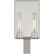 Ray Booth Beza LED 9 inch Polished Nickel and Mirror Double Reflector Sconce Wall Light