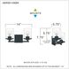 Abner 2 Light 14 inch Matte Black Bath Light Wall Light