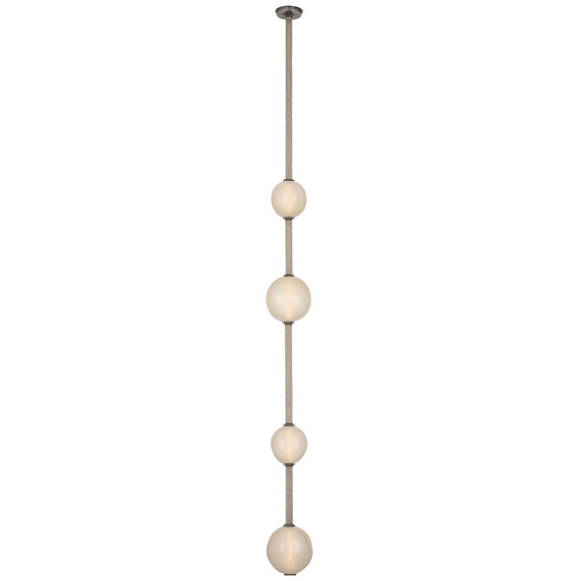 Anne-Marie Barton Dune LED 8 inch Ash Suede and Mottled Pewter Belted Light Ceiling Light