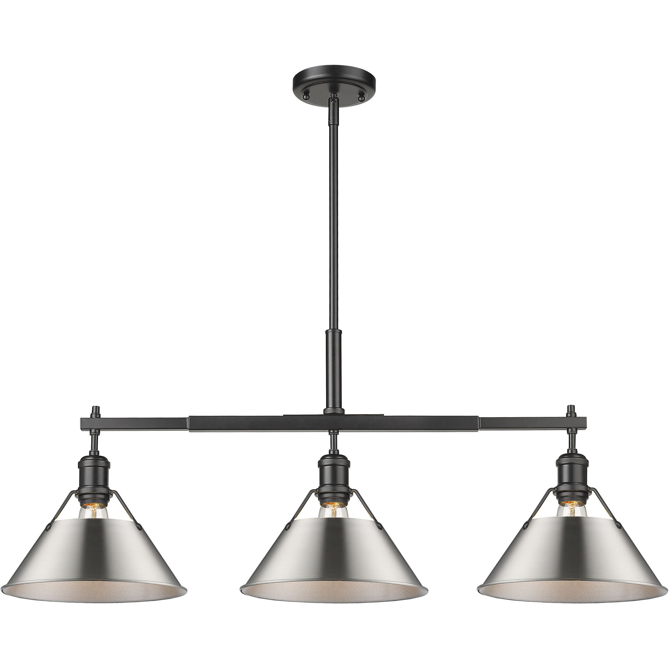 Yep Orwell Island Light Ceiling Light in Matte Black, Pewter