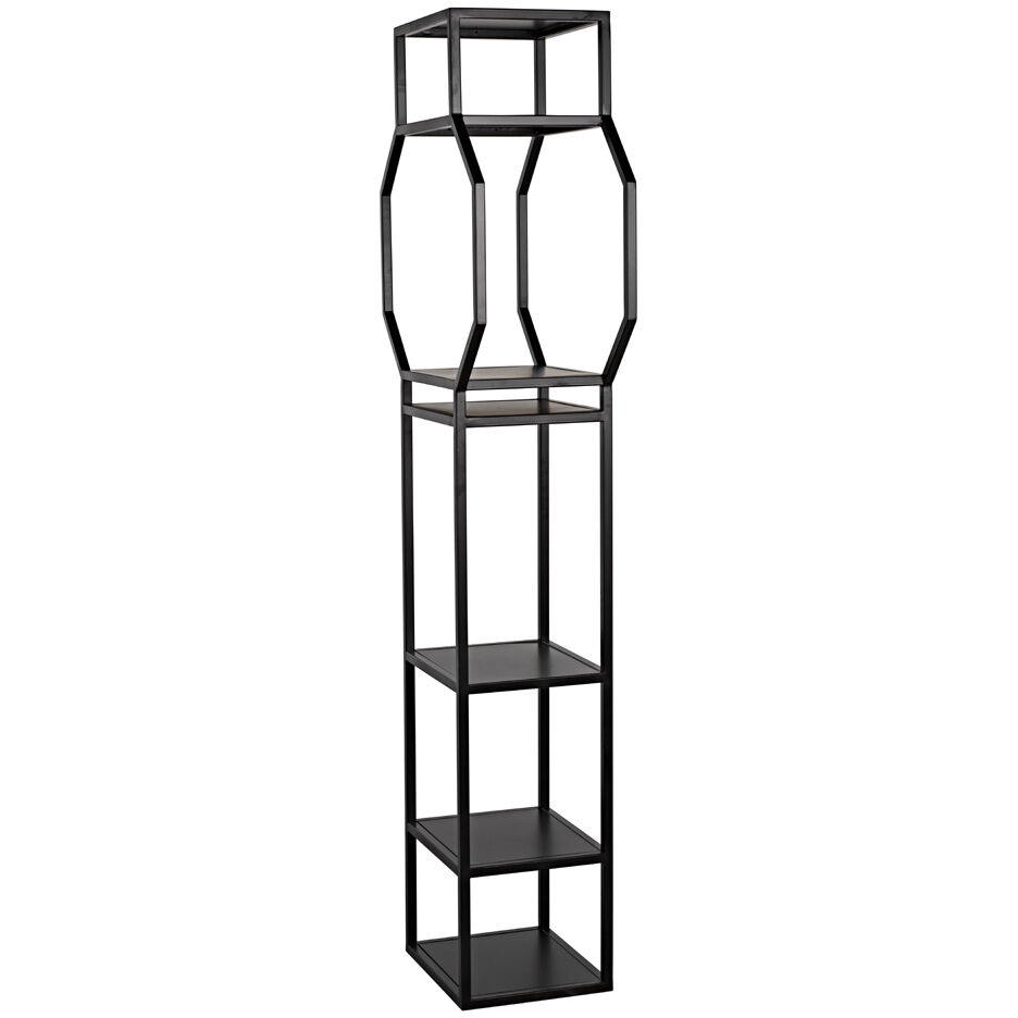 Downtown B Matte Black Bookcase