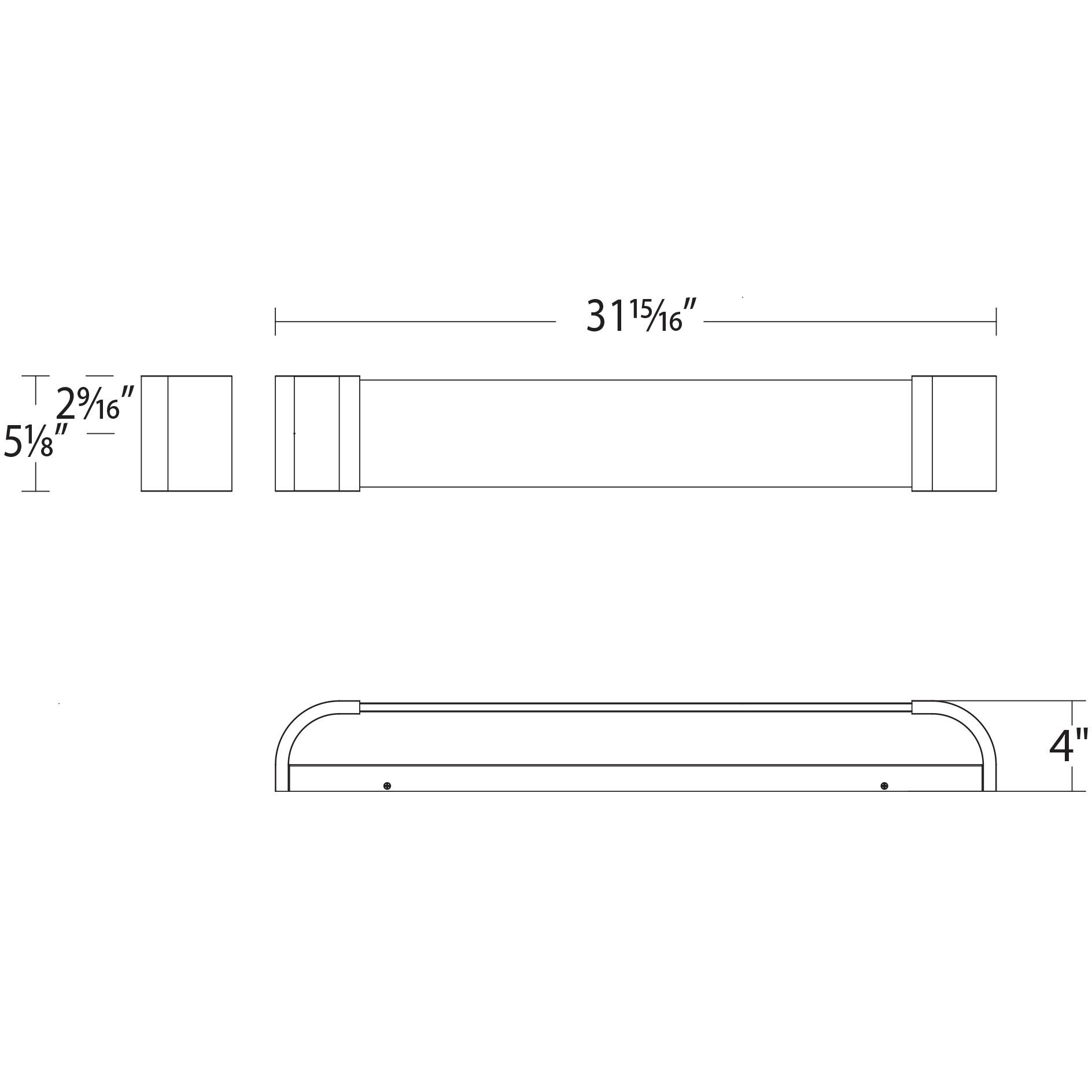 Melrose LED 32 inch Aged Brass Bath Vanity & Wall Light, dweLED
