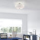 Meridian 3 Light 15 inch Brushed Nickel Semi-Flush Ceiling Light