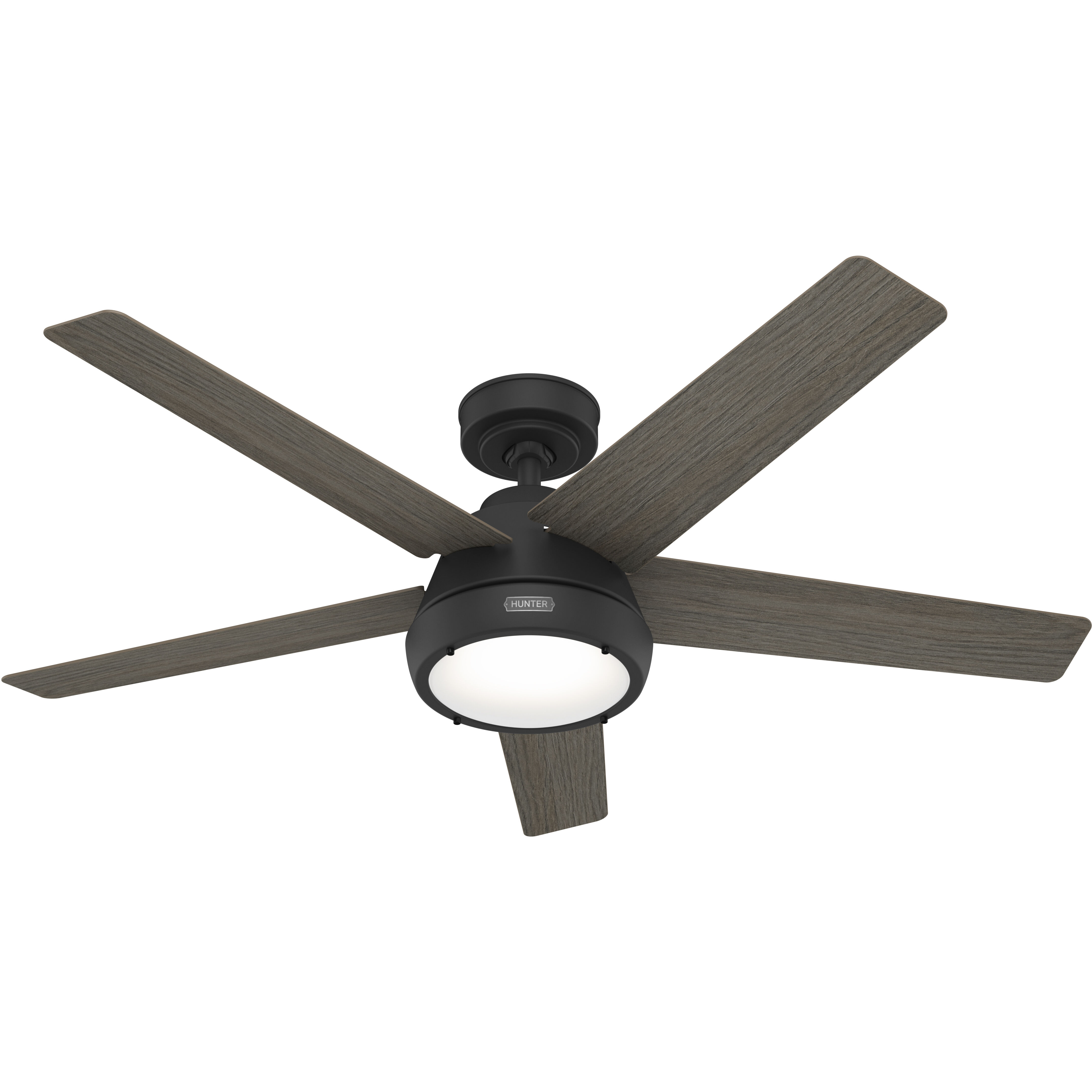 Burroughs 52 inch Matte Black with Greyed Walnut Blades Ceiling Fan