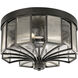 Bristol 4 Light 21.5 inch Black Outdoor Flush Mount