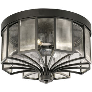 Bristol 4 Light 21.5 inch Black Outdoor Flush Mount