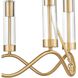 Celsius 6 Light 27 inch Satin Brass with Clear Chandelier Ceiling Light