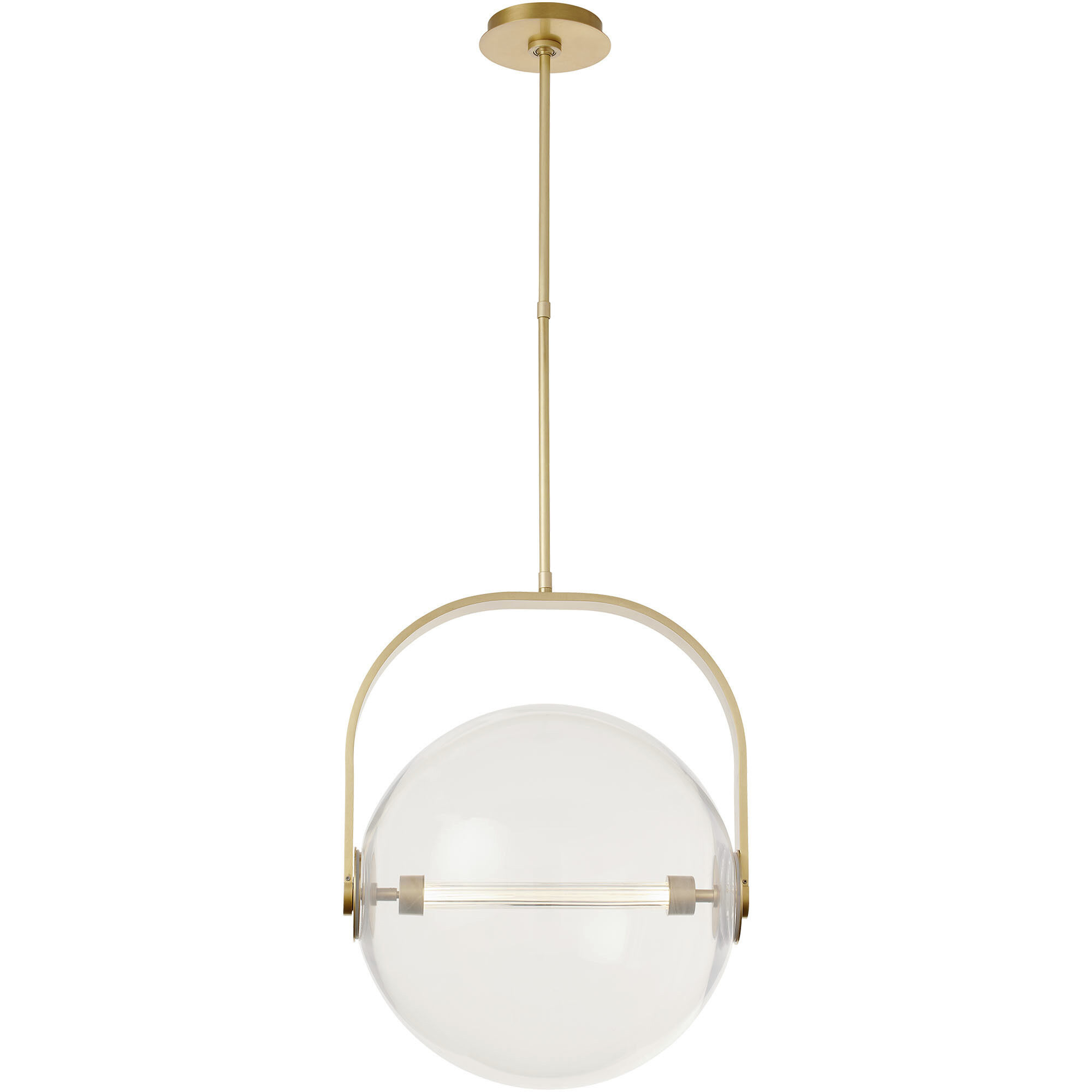 Sean Lavin Fues Line-Voltage Pendant Ceiling Light in Clear Glass
