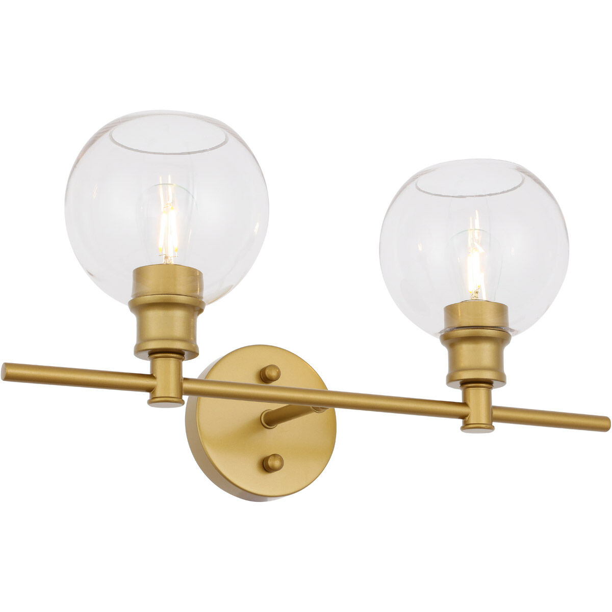 Syracuse 2 Light 19 inch Brass Wall sconce Wall Light