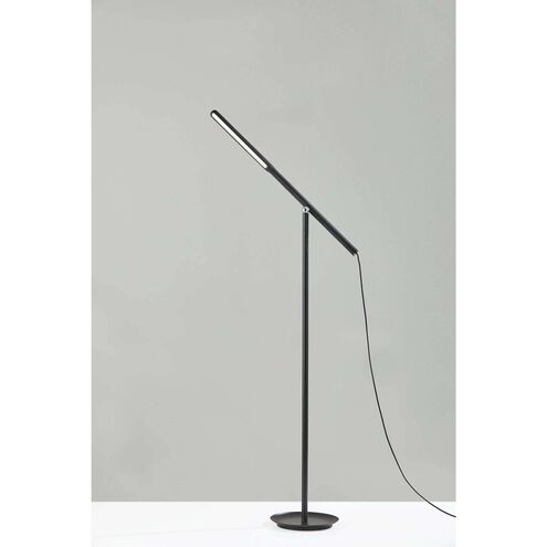 Gravity 42 inch 8.00 watt Black Ash Wood Floor Lamp Portable Light, ADS360