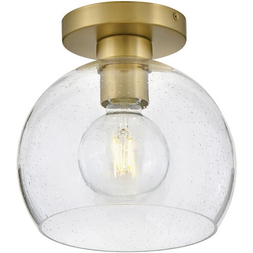 Rumi LED 9 inch Lacquered Brass Foyer Light Ceiling Light, Flush Mount