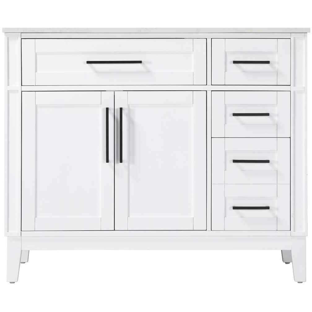 Virginia 42 X 35 inch White Bathroom Vanity Cabinet