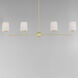 Bristol 4 Light 48 inch Satin Brass Linear Pendant Ceiling Light