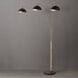 Luna Bella 92 inch 9 watt Weathered Brass and Black Arc Floor Lamp Portable Light
