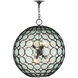 Etude 6 Light 28 inch Satin Black Orb Chandelier Ceiling Light