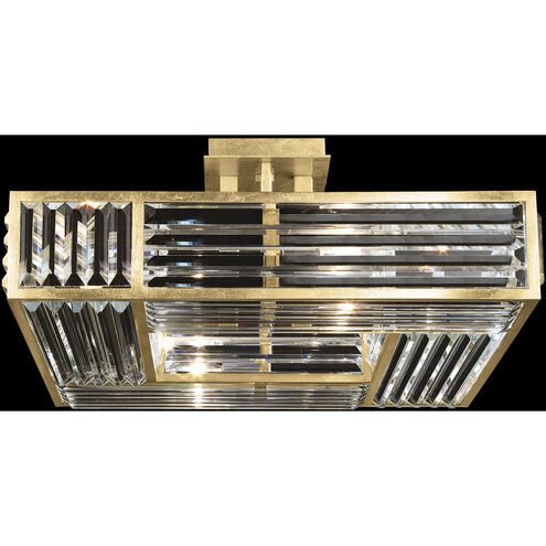 Crystal Enchantment 4 Light 25 inch Gold Semi-Flush Mount Ceiling Light