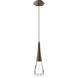 Rain Drop LED 6 inch Flat Bronze Pendant Ceiling Light in 2700K LED