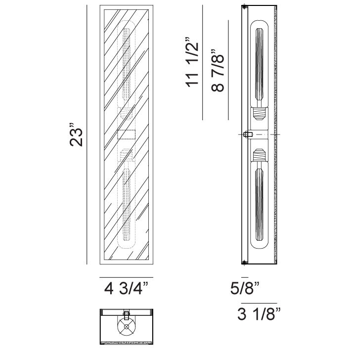 Marco 2 Light 4.75 inch Gunmetal Wall Sconce Wall Light