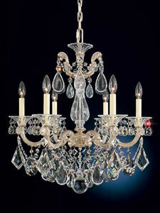 La Scala 6 Light 23 inch Antique Silver Chandelier Ceiling Light in Antique Silver Cast