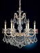 La Scala 6 Light 23 inch Antique Silver Chandelier Ceiling Light in Antique Silver Cast