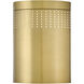 Casey 1 Light 7.5 inch Lacquered Brass Flush Mount Ceiling Light