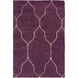Gates 132 X 96 inch Dark Purple, Dark Brown Rug
