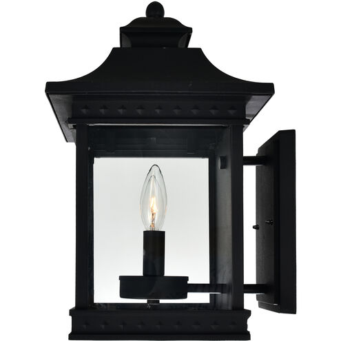 Cleveland 2 Light 15.2 inch Black Outdoor Wall Light