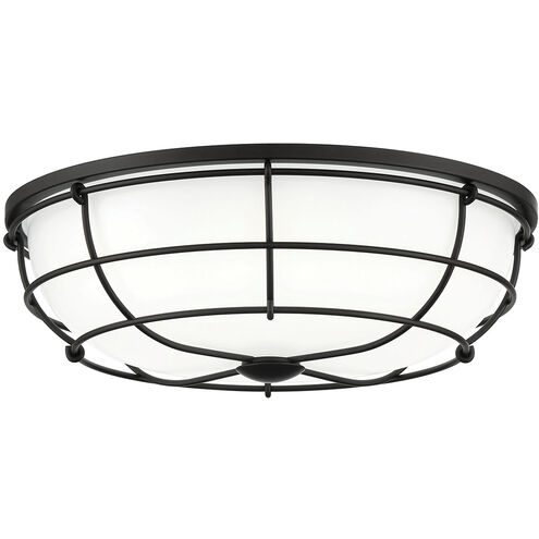 EnviroLite LED 16 inch Matte Black Flush Mount Ceiling Light