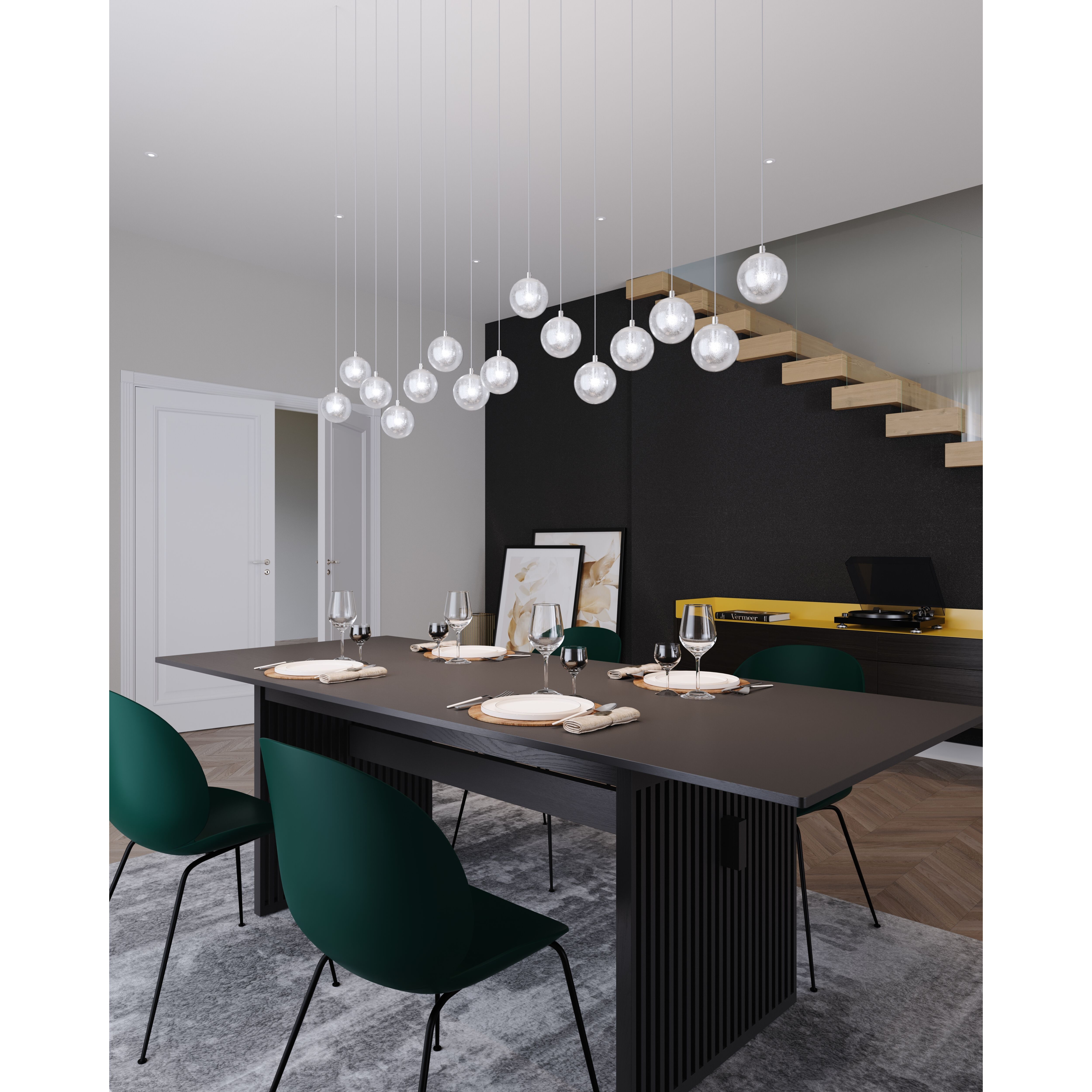 Champagne Bubbles LED 4 inch Polished Chrome Pendant Ceiling Light 