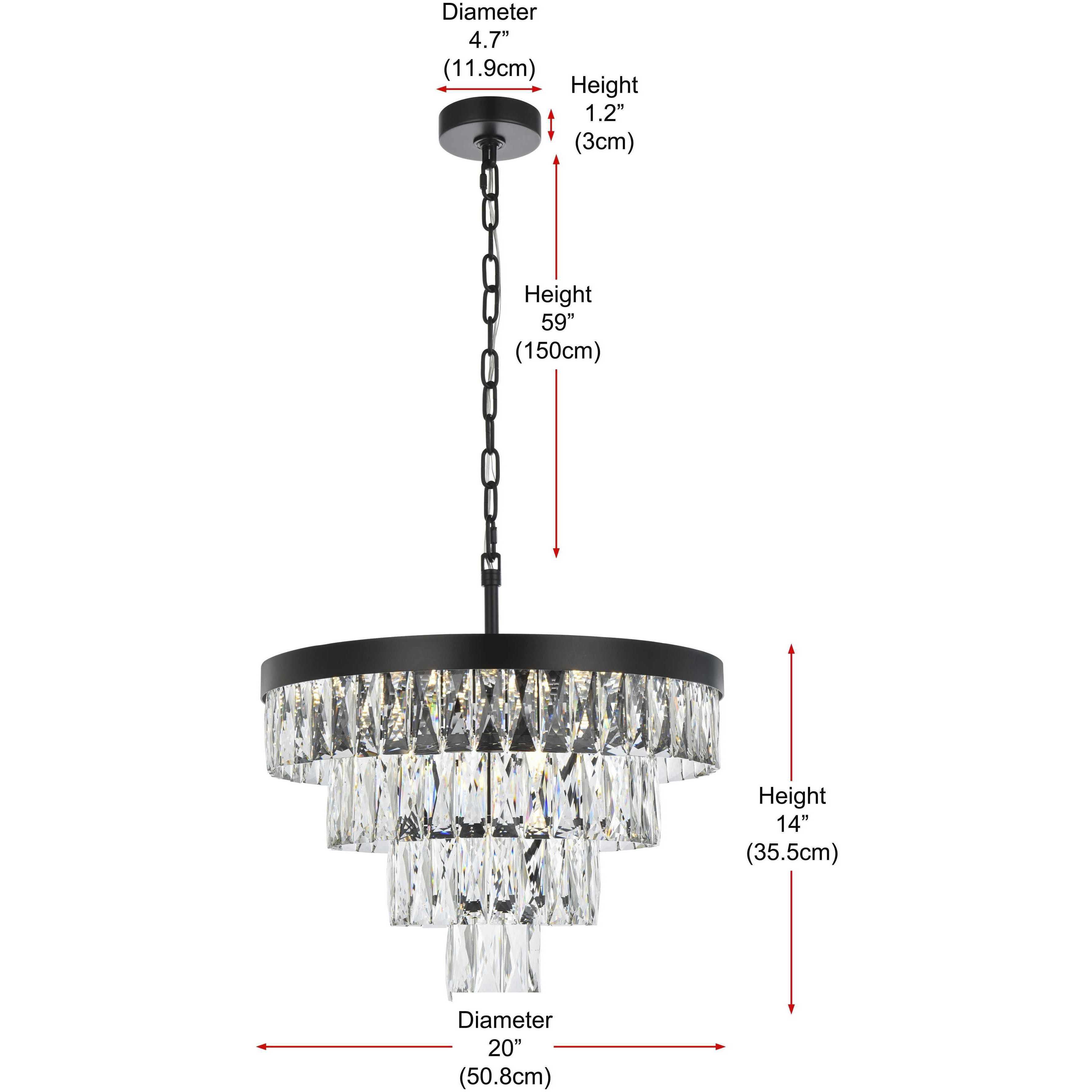 Josephine 10 Light 20 inch Black Chandelier Ceiling Light