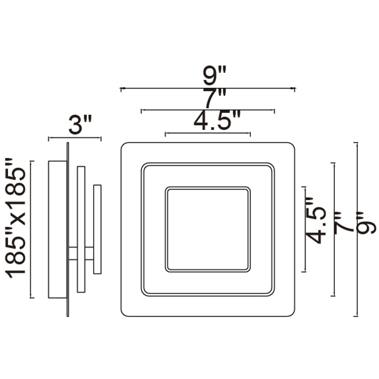 Private I LED 9 inch Matte White Wall Sconce Wall Light