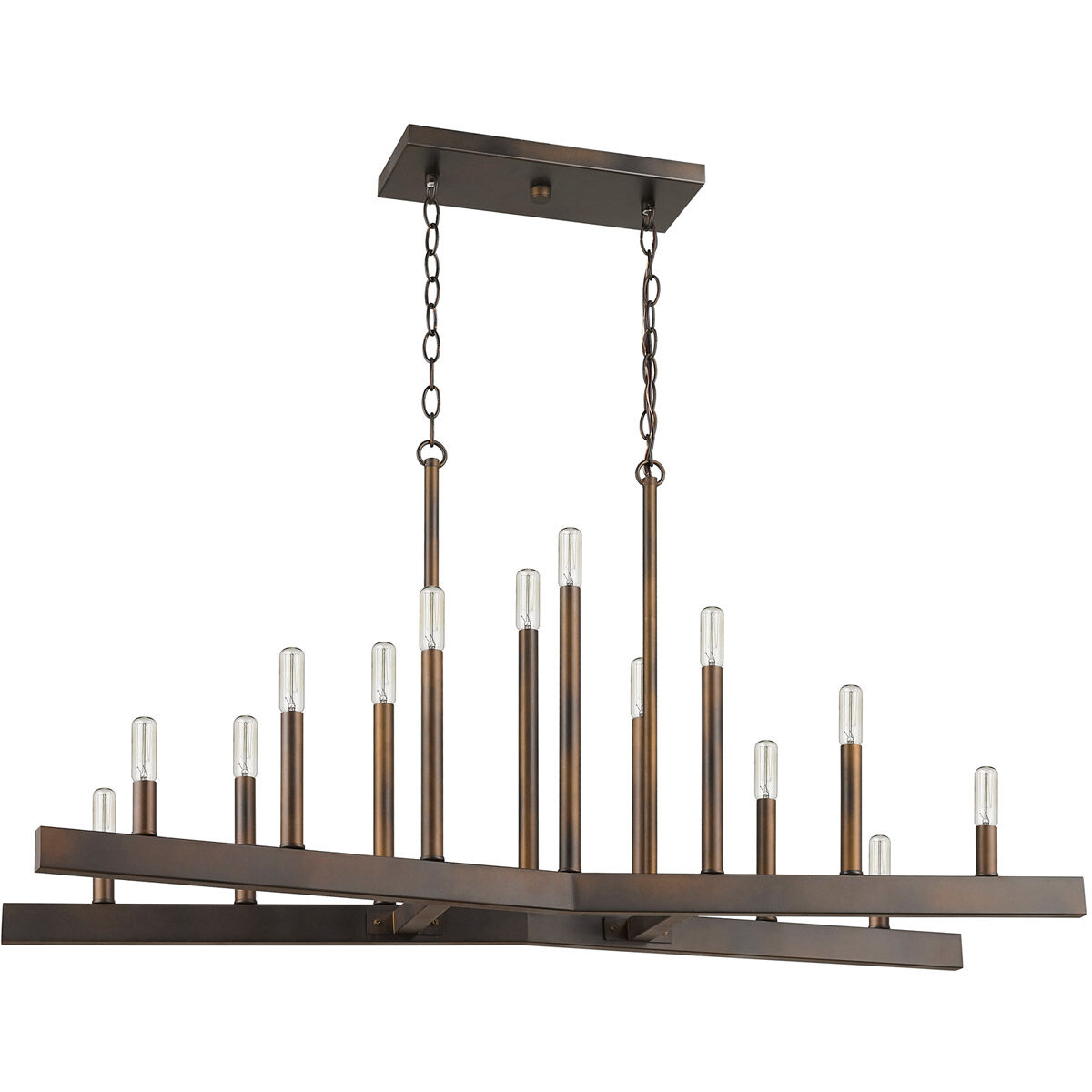 Fallon 14 Light 42 inch Oil Rubbed Bronze Island Pendant Ceiling Light