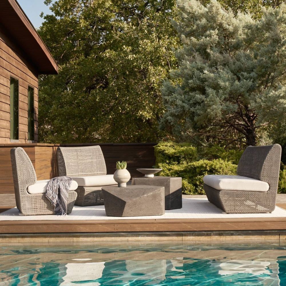 Drover Black Outdoor Cocktail Tables, Set of 2