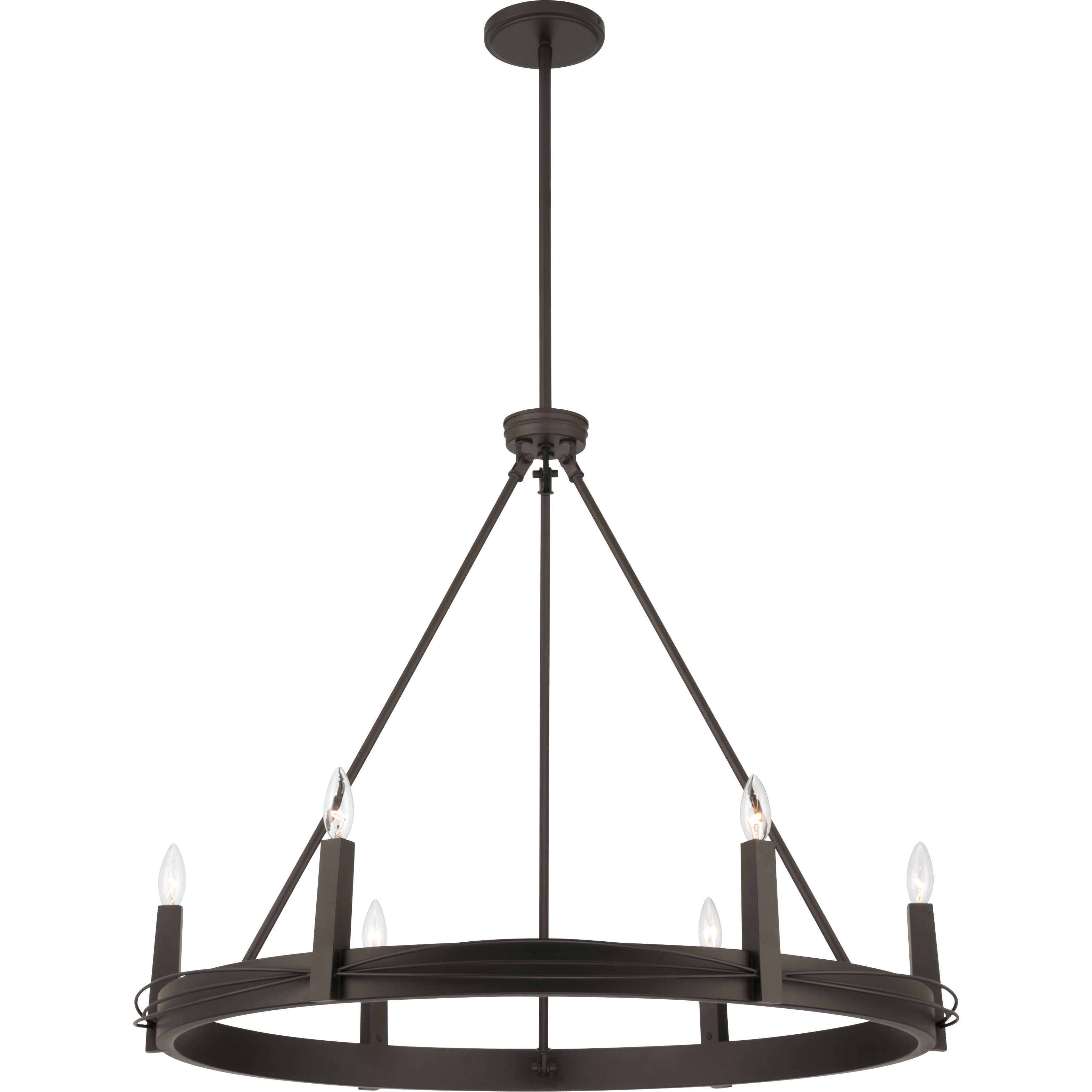 Dalvor 6 Light 36 inch Dark Bronze Pendant Ceiling Light