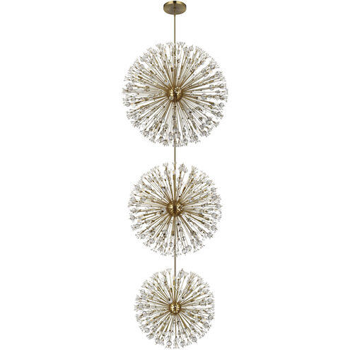 Vera 90 Light 50 inch Satin Gold Chandelier Ceiling Light