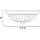 Essentials - 583x 3 Light 15.5 inch Textured White Flush Mount Ceiling Light