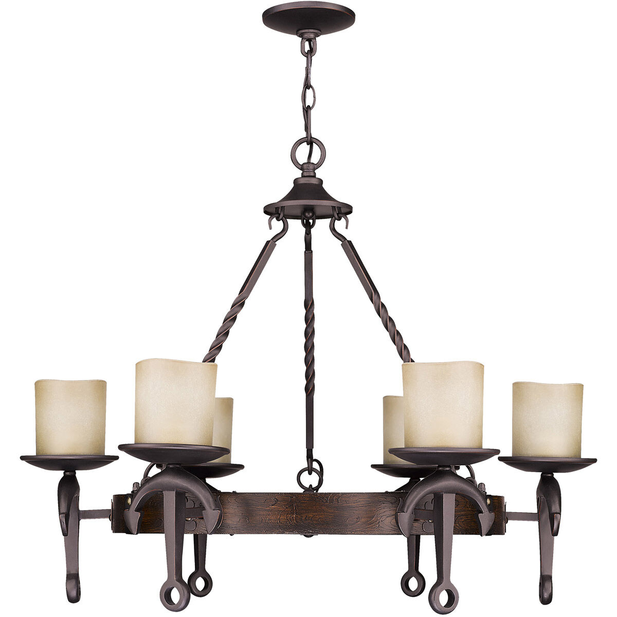Cape May 6 Light 30 inch Olde Bronze Chandelier Ceiling Light