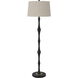 Salter 59.25 inch 150 watt Matte Black and Antique Brass Floor Lamp Portable Light