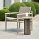 Oslo 21 X 14 inch Antique Brass and Travertine Outdoor Accent Table