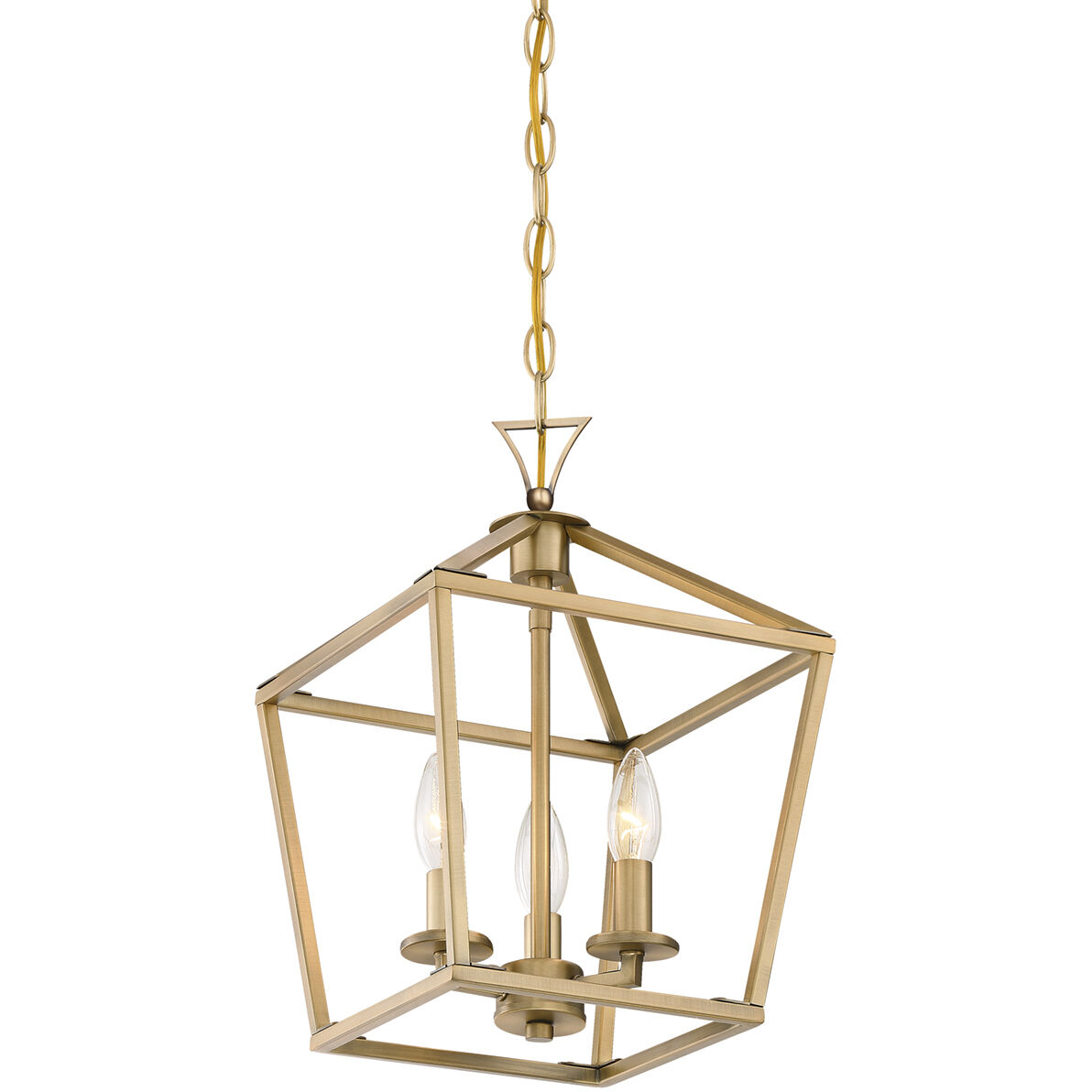 Townsend 3 Light 10 inch Warm Brass Pendant Ceiling Light, Essentials