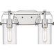 Pilaster II Cylinder 2 Light 14.88 inch Polished Chrome Bath Vanity Light Wall Light in Clear Glass