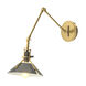 Henry 1 Light 9.2 inch Modern Brass and Sterling Sconce Wall Light in Modern Brass/Sterling
