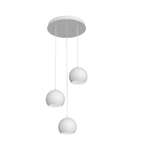 Roxy 3 Light 18 inch White Triple Round Pendant Ceiling Light
