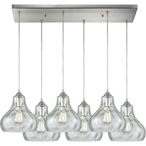 Belmont 6 Light 32 inch Satin Nickel Multi Pendant Ceiling Light, Configurable