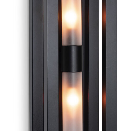 Montecito 1 Light 24 inch Black Outdoor Wall Sconce, Up-Down
