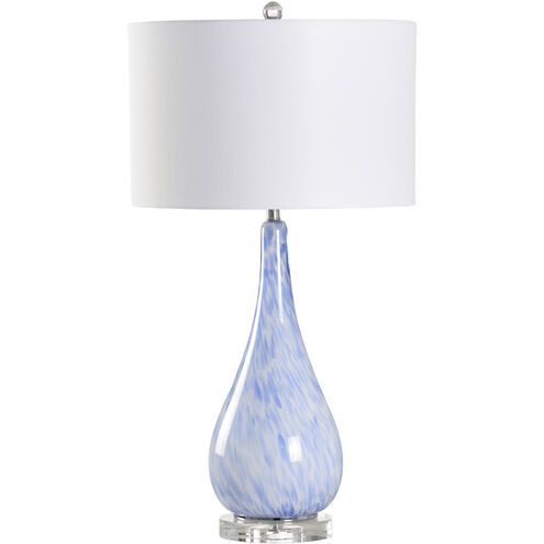 Elio 22 inch 100.00 watt Blue and White/Cream Table Lamp Portable Light