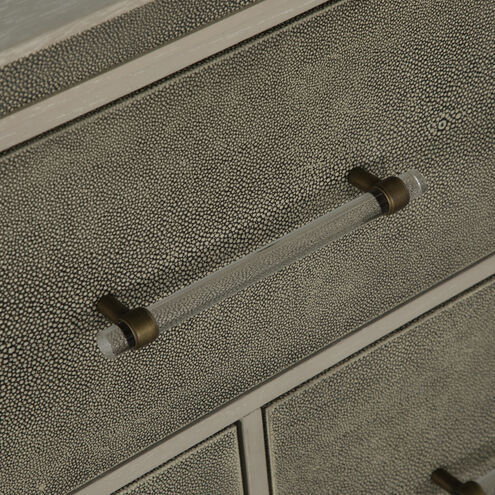 Alford Cerused White / Natural Shagreen Chest