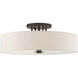 Meridian 6 Light 30 inch English Bronze Semi Flush Ceiling Light