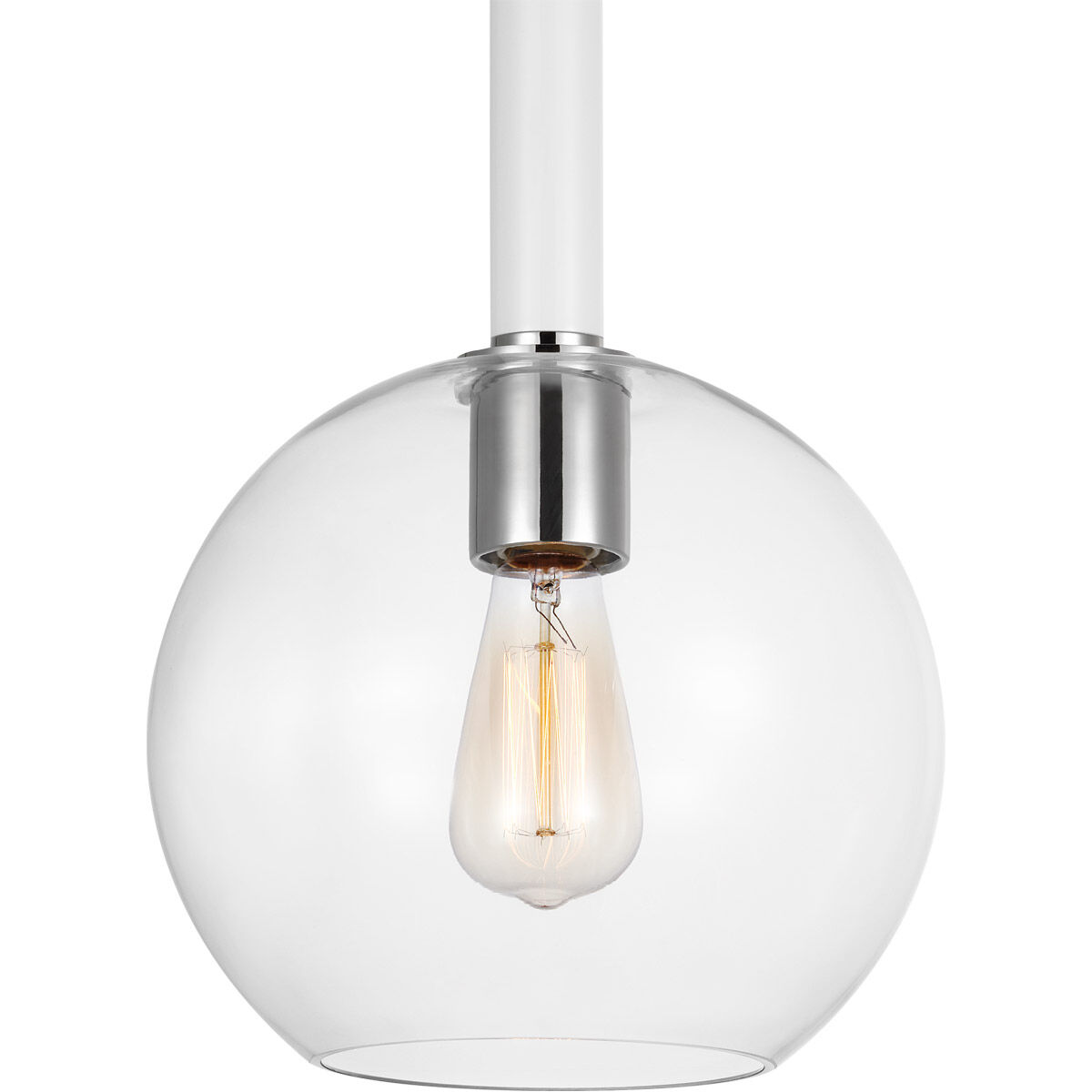 kate spade new york Monroe 1 Light 10.38 inch Polished Nickel Pendant Ceiling Light in Polished Nickel / Gloss White
